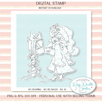 Christabelle Christmas Winter Digi Stamp
