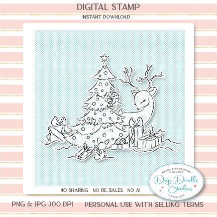 Christmas Morning Digi Stamp