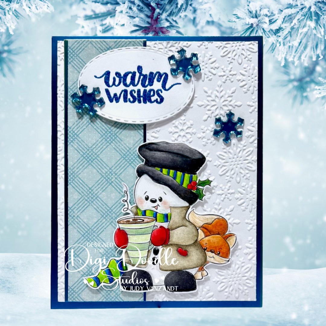 Cocoa Charlie Freeze Snowman Digi Stamp