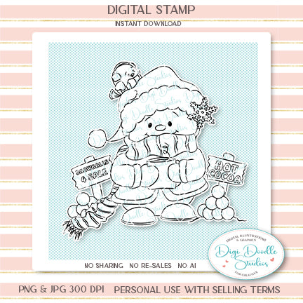 Cocoa's Snowballs For Sale Digi Stamp