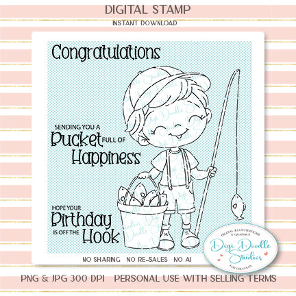 Cooper Bay Fisherboy Digi Stamp