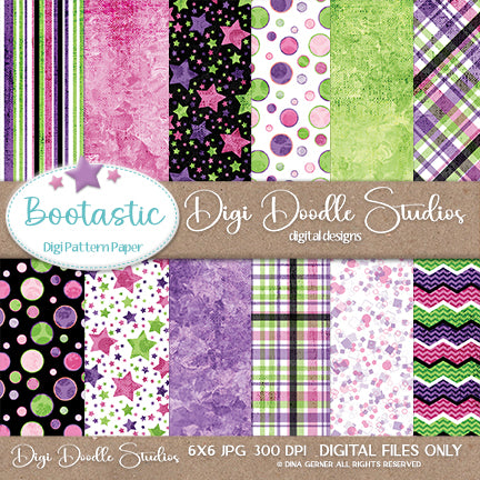 Boo-tastic Digi Doodles 6x6 Digi Paper Pack