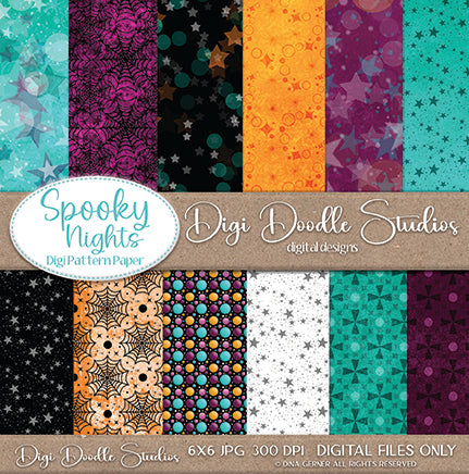 Spooky Nights 6x6 Digi Pattern Paper