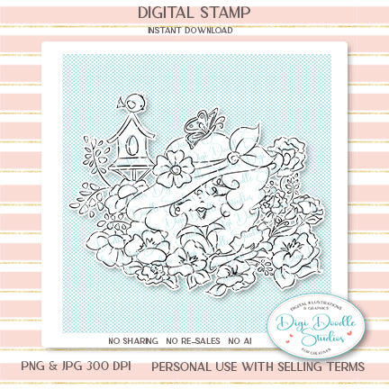 Dahlia's Blooms Digi Stamp