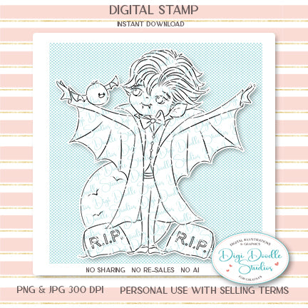 Dracula Digi Stamp