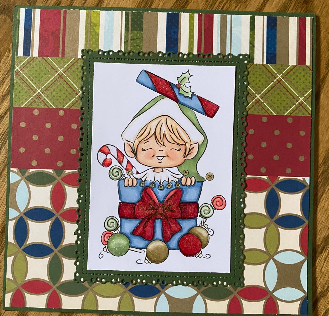 Elf Gift Surprise Digi Stamp