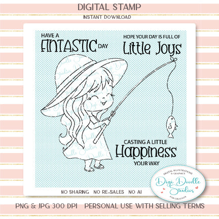 Ellie Brook Fishergirl Digi Stamp