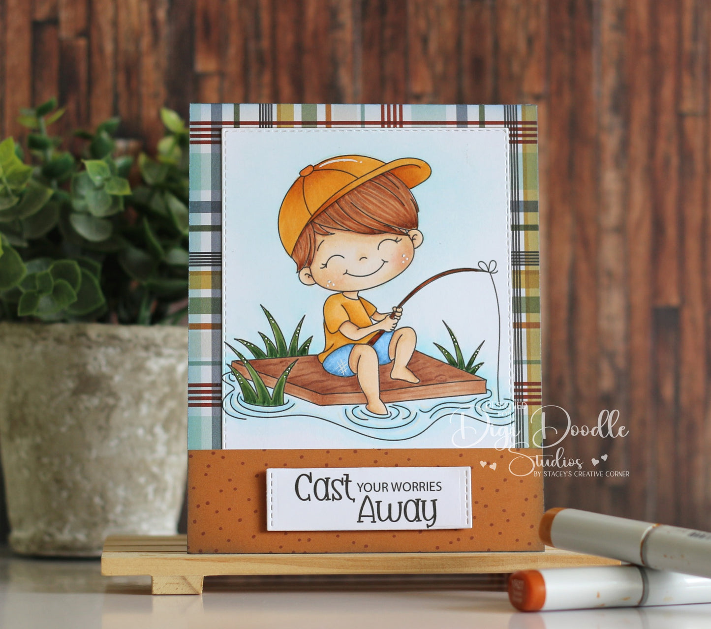 Finnley Creek Fisherboy Digi Stamp