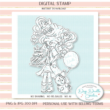 Franci and Bosco Birthday Digi Stamp