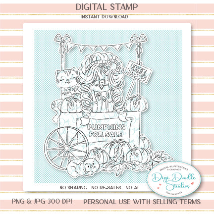 Free Hugs & Pumpkins Digi Stamps