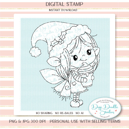 Frostina Toffee Fairy Elf Digi Stamp