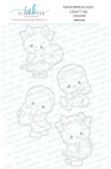 Gingerbread Kids Die Set