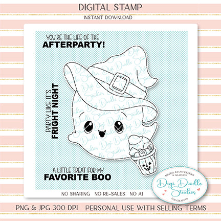 Gentle Ghostly Gus Digi Stamp
