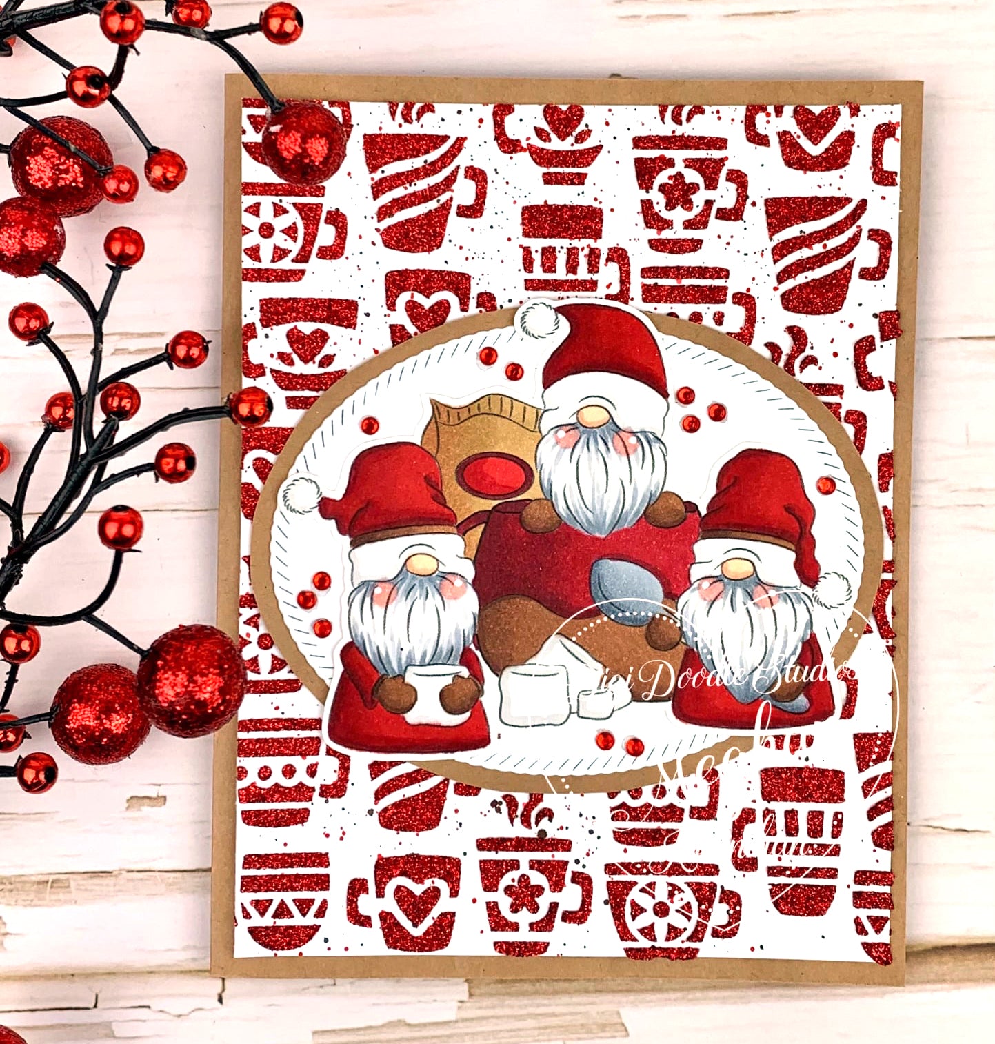Hot Cocoa Gnomies Dig Stamp