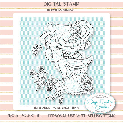 Isabella Fairy Digi Stamp