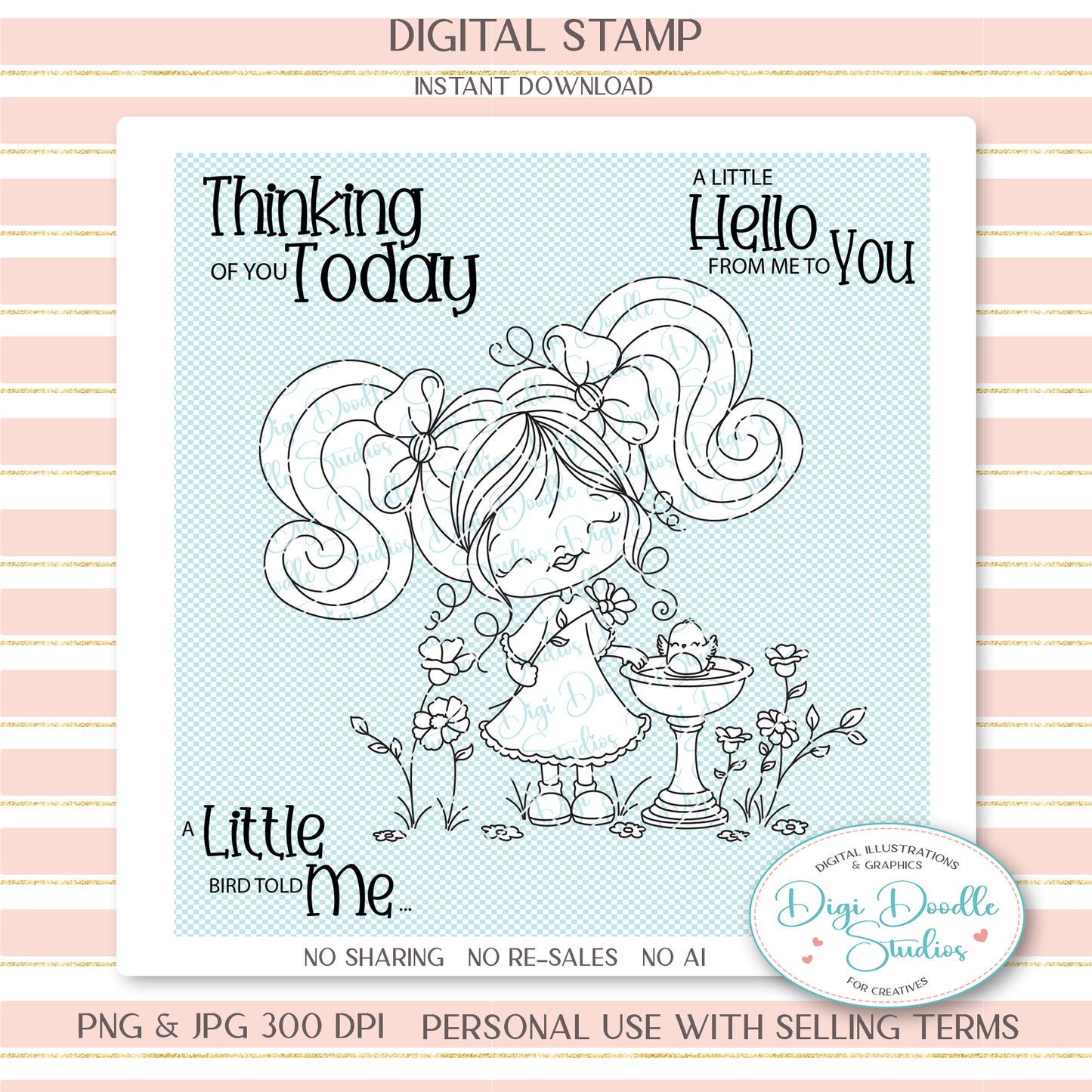 Iv Rose Digi Stamp