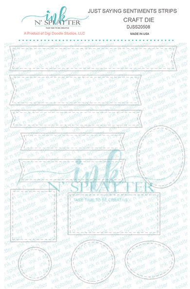 Just Saying Stitched Sentiment Strips & Shapes Die Set