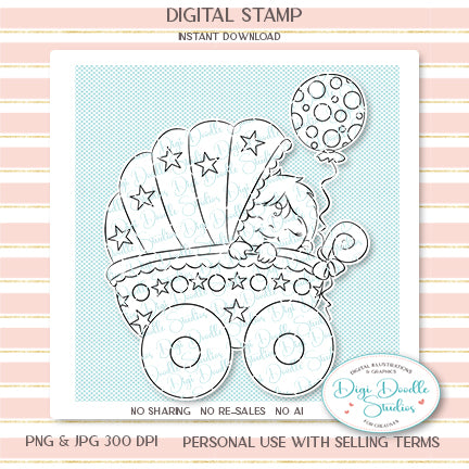 Little Jaydon Stroll Digi Stamp