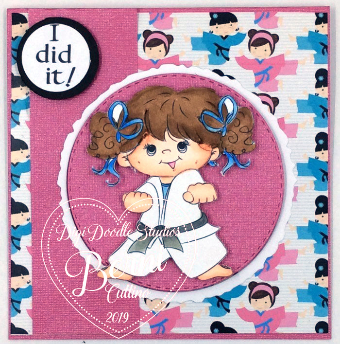 Joanie Martial Arts Girl Digi Stamp