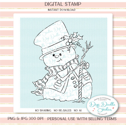Joe Frost Snowman Digi Stamp