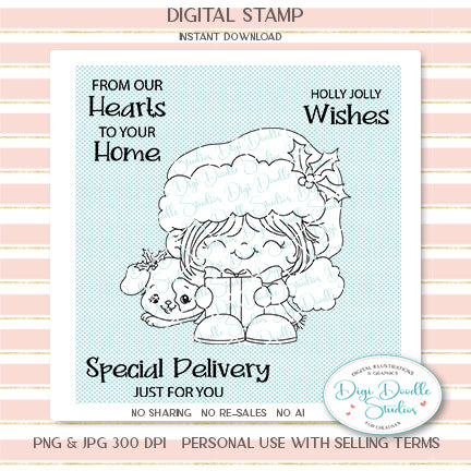 Juniper Joy Christmas Digi Stamp