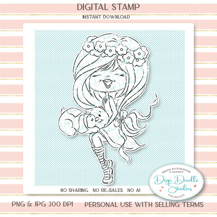 Kenzie & Kona Lap Dog Digi Stamp