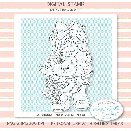 Lena's Teddy Bear Digi Stamp