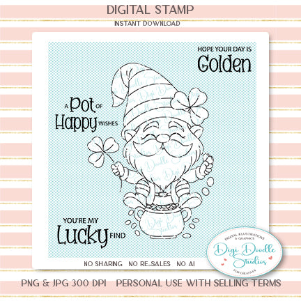 Lucky McSully Leprechaun Digi Stamp