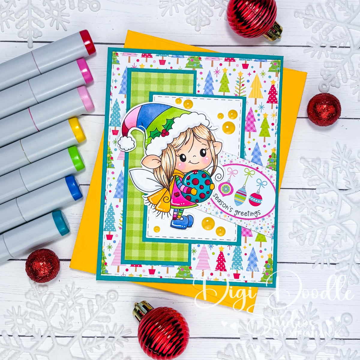Luna Sugarplum Fairy Elf Digi Stamp
