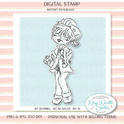 Nurse Debra Lee Digi Stamp