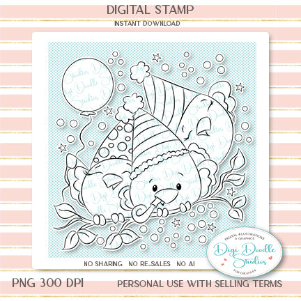 Party Birds Digi Stamps
