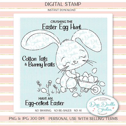 Pawsanova Easter Bunny Digi Stamp Set