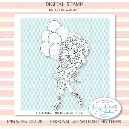 Penelope Party Girl Dig Stamp