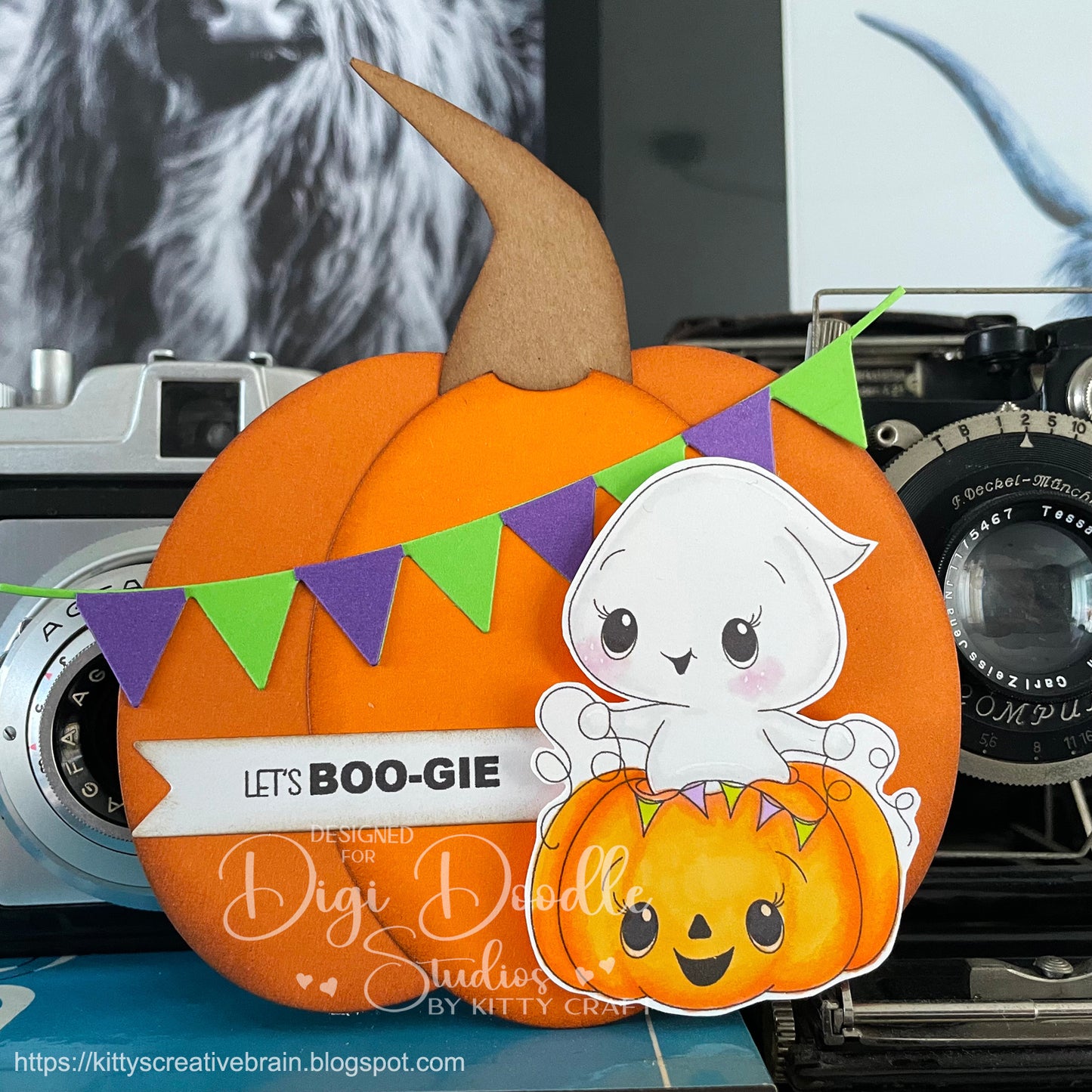 Pippa Pumpkin Phantom Digi Stamp