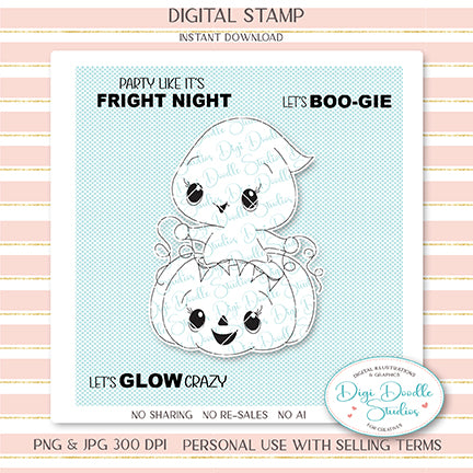Pippa Pumpkin Phantom Digi Stamp