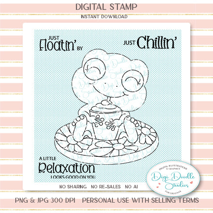 Pondside Paradise Digi Stamp
