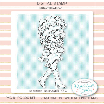 Pumpkin Spice Girl Digi Stamp