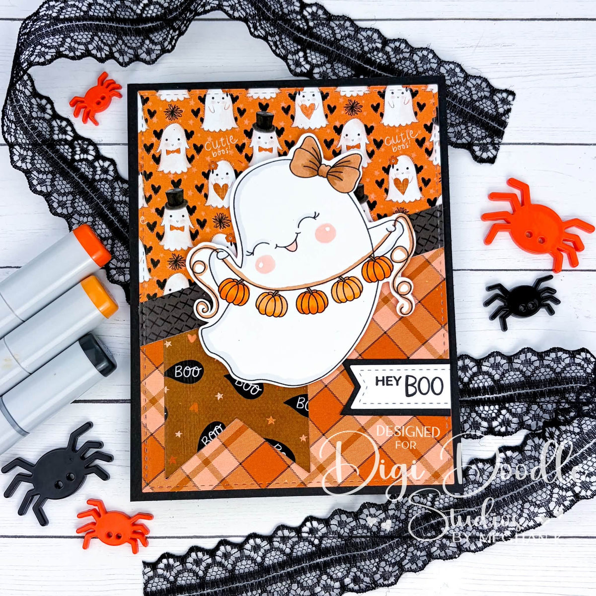 Ghostly Edwina Halloween Ghost Digi Stamp