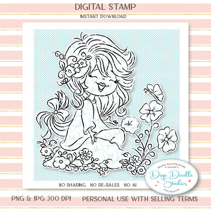 Rosalie Pearl Digi Stamp