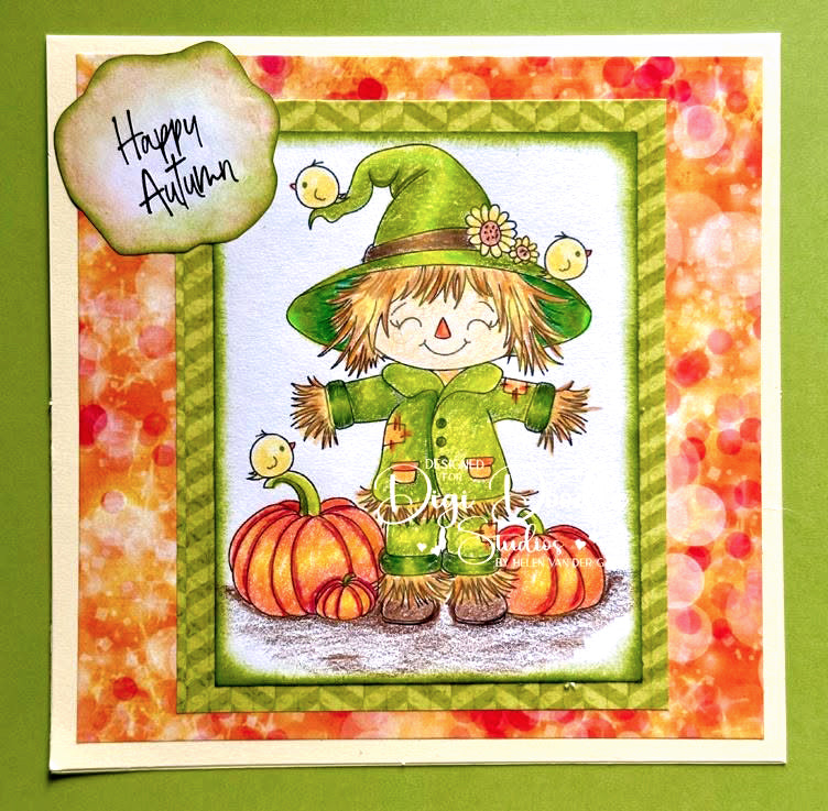 Strawbert Scarecrow Digi Stamp