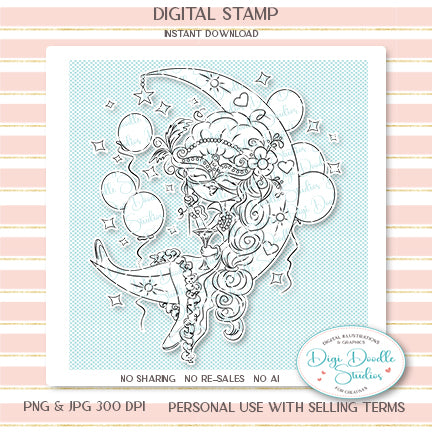 Selena Masquerade Ball Digi Stamp