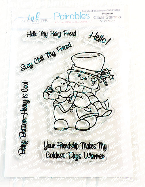 Snow Bird Snowman Clear Stamp Set