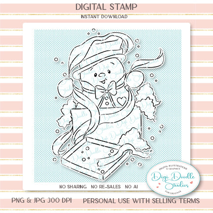 Snowman Surprise Digi Stamps