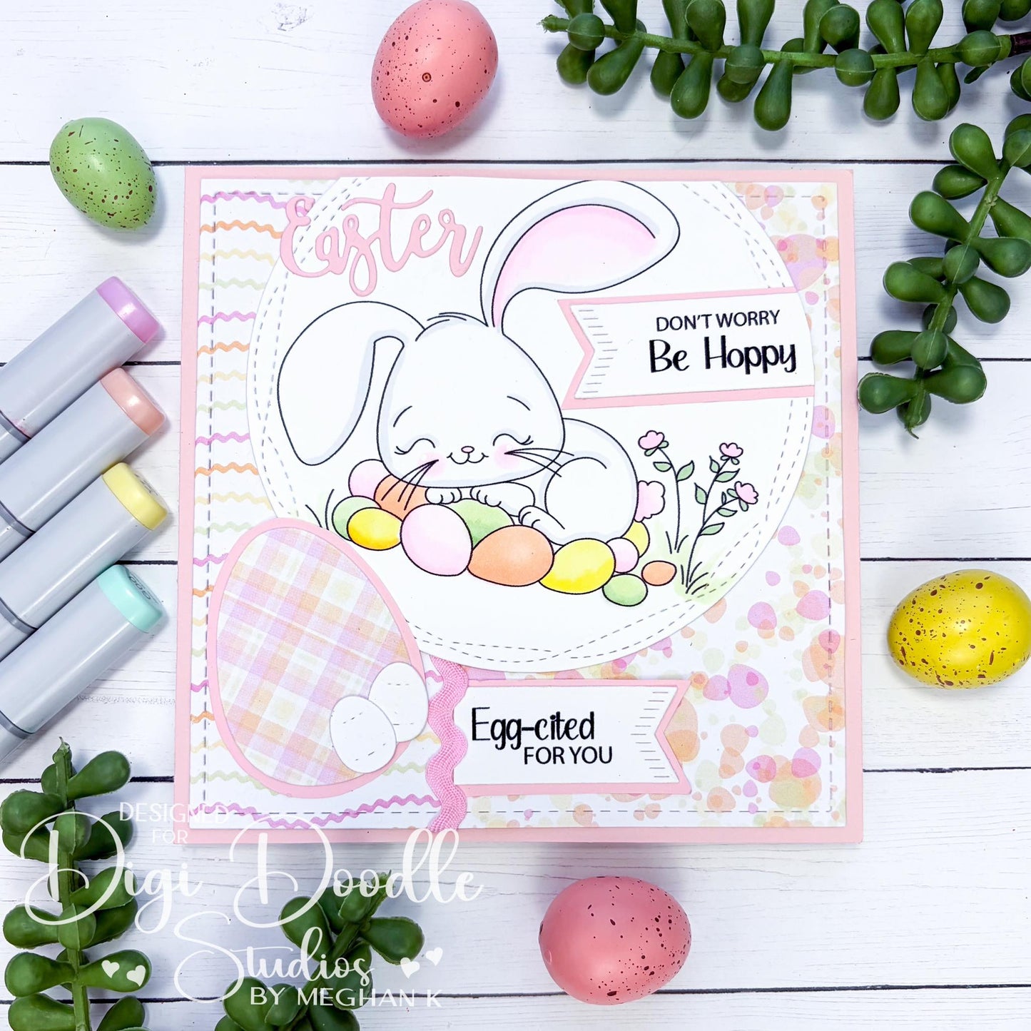 Snuggles Easter Bunny Digi Stamp Set