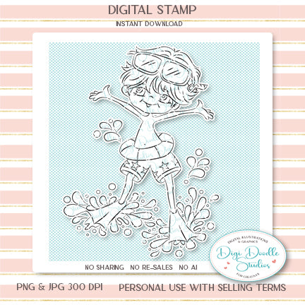 Splashin Ryan Digi Stamp