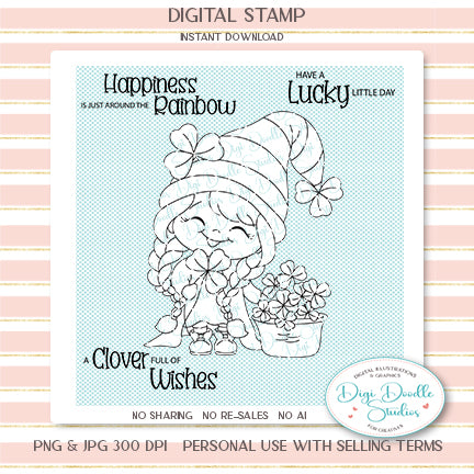Sprinkles McDoodles Gnome Digi Stamp