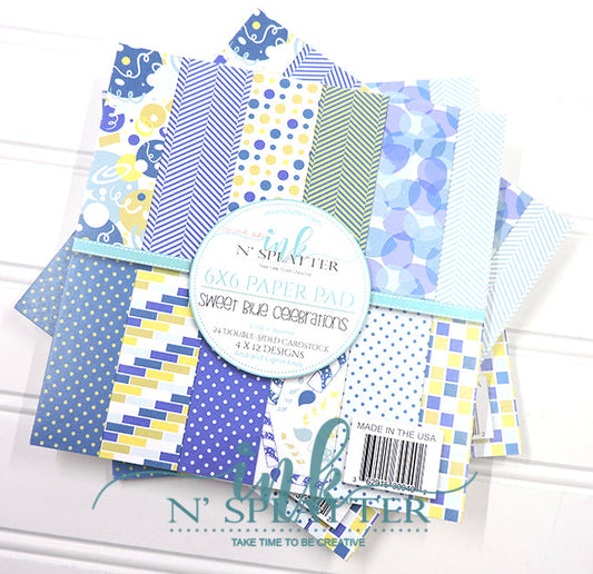 Sweet Blue Celebrations 6x6 Pattern Paper