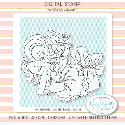 Sylvie Ballerina Digi Stamp