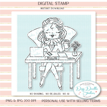 Taylor's New Job Digi Stamp