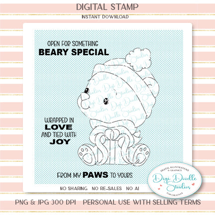 Tommy Tumblebear Digi Stamp